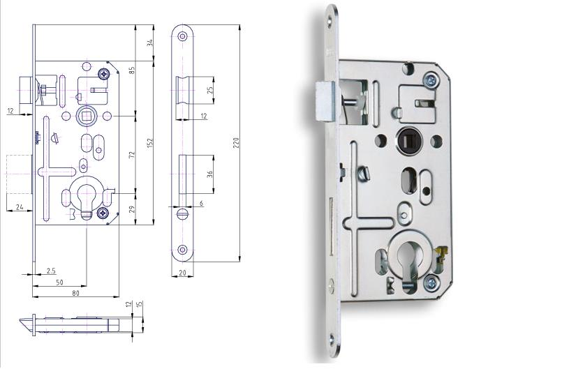 Zámek HOBES K 133 PP